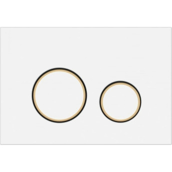 Кнопка CERSANIT TWINS для LINK PRO/VECTOR/LINK/HI-TEC пластик белый матовый с рамкой
